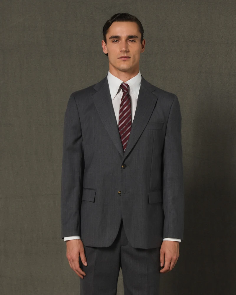 Veste formelle en laine gris anthracite