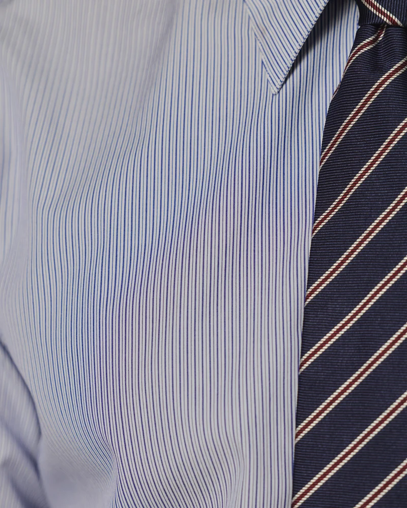 Chemise en coton rayure bleu