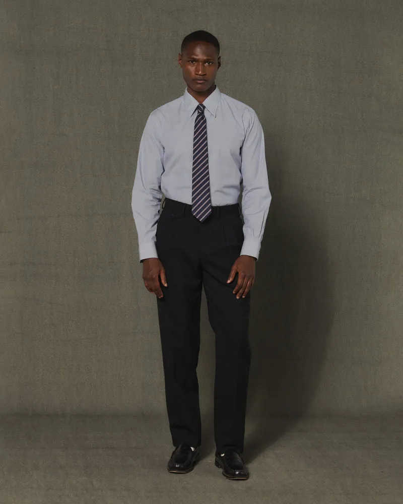 Chemise en coton rayure bleu