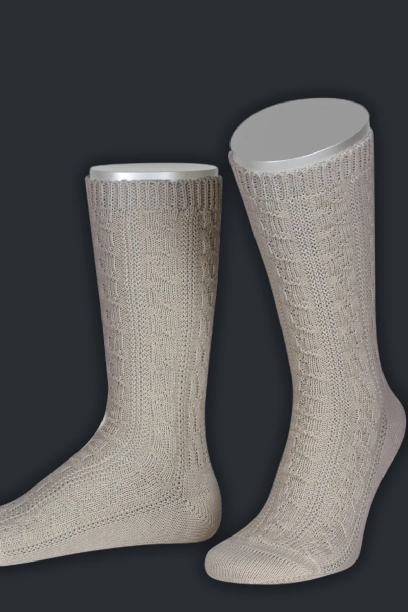 Lusana Herren Trachtensocken L5697 graumeliert
