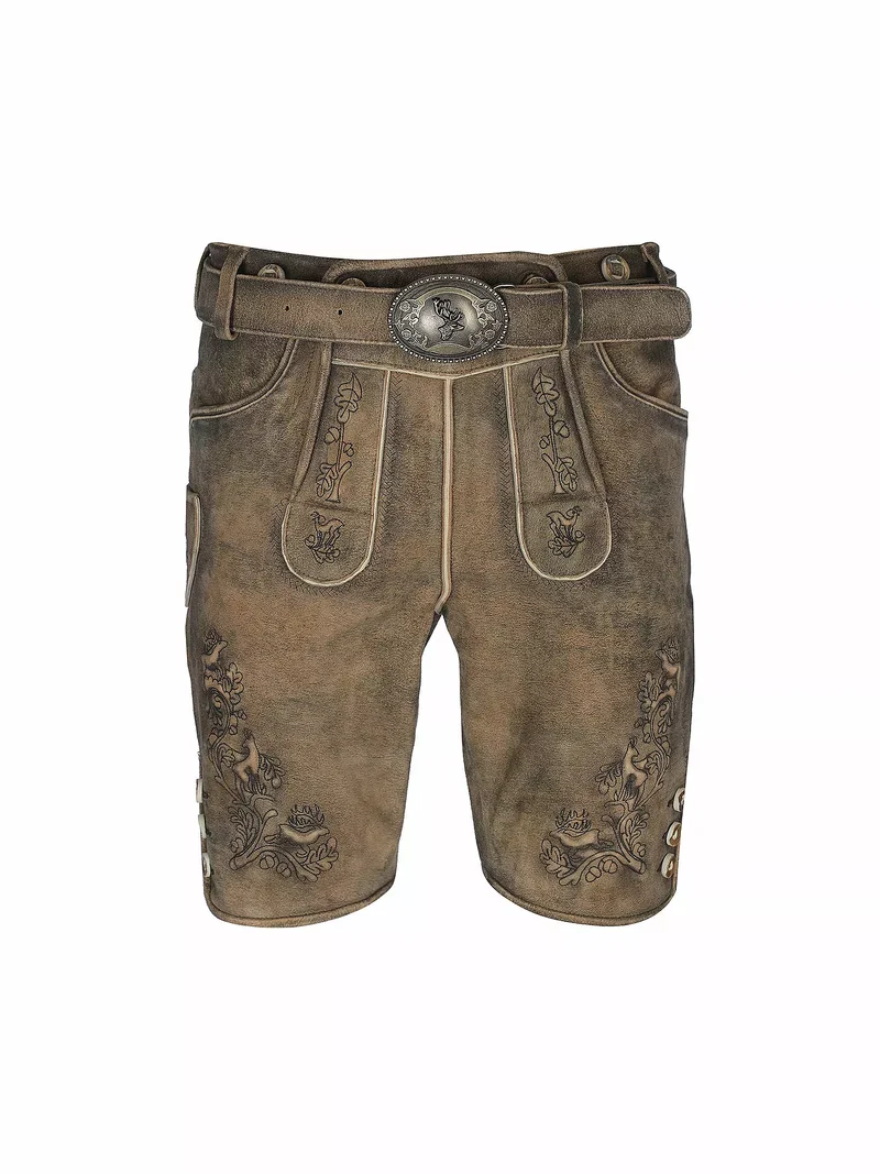 Lederhose G´Weih & Silk Julian Rauchgold/schwarz