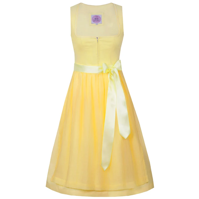 MarJo Dirndl Hofstetten Zitrone Reißverschluss 65 cm