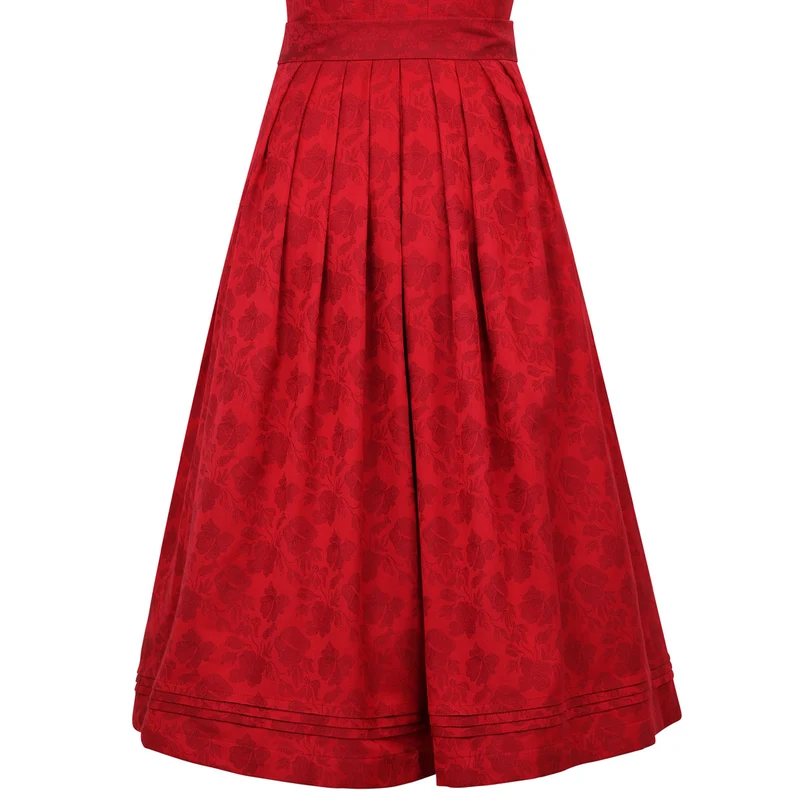 MarJo Dirndl Hochleiten Chili Gerader Ausschnitt 75cm