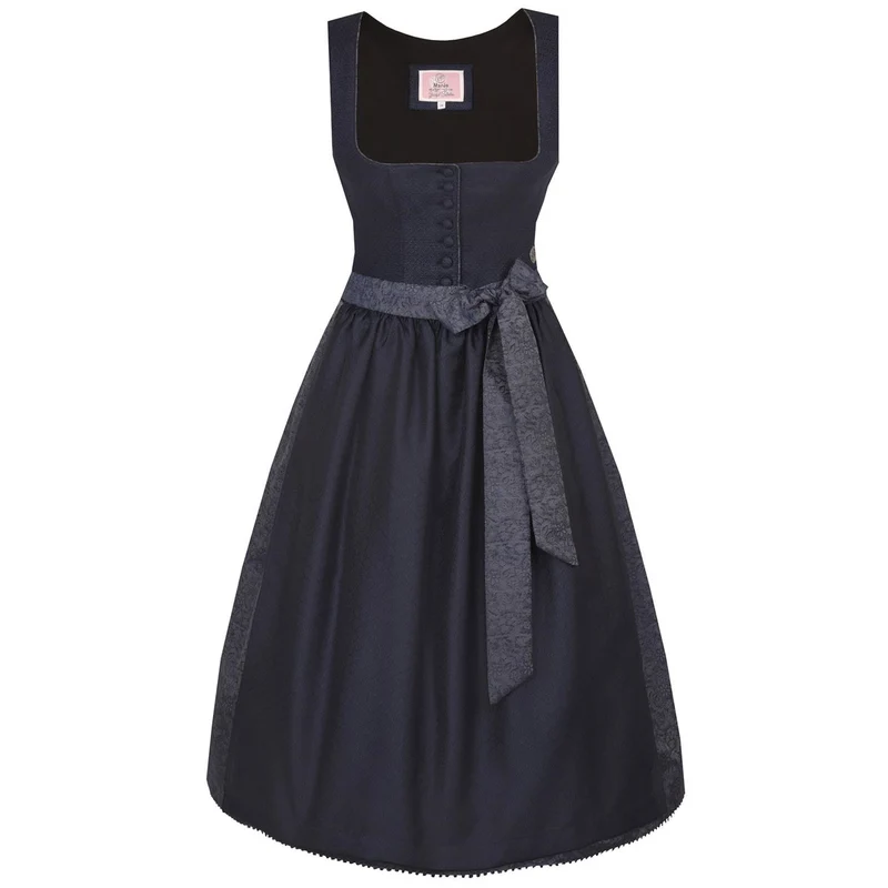 MarJo Dirndl Ellgau Navy Knopfleiste 65 cm