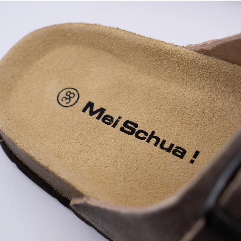MeiSchua! Damen Trachten Sandalen Leder Pantoletten