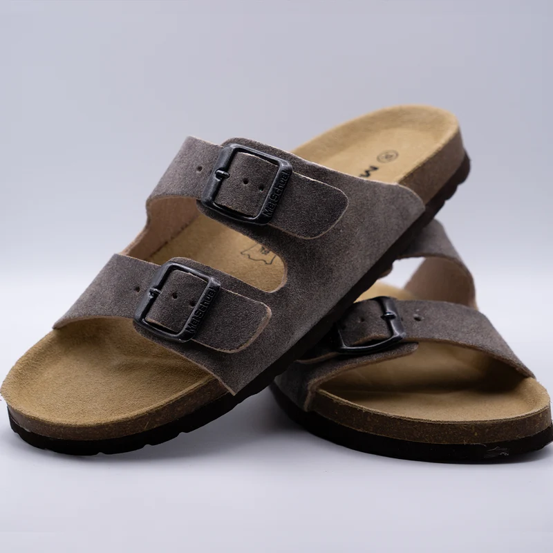 MeiSchua! Damen Trachten Sandalen Leder Pantoletten