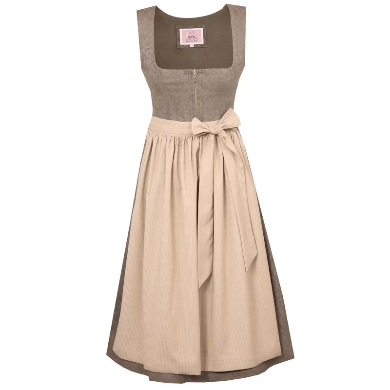 MarJo Dirndl Sauerlach Sand Reißverschluss 70 cm