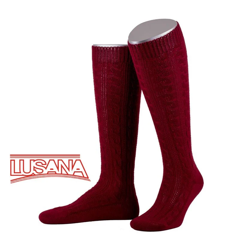 Trachten Kniestrümpfe Herren Lusana burgund