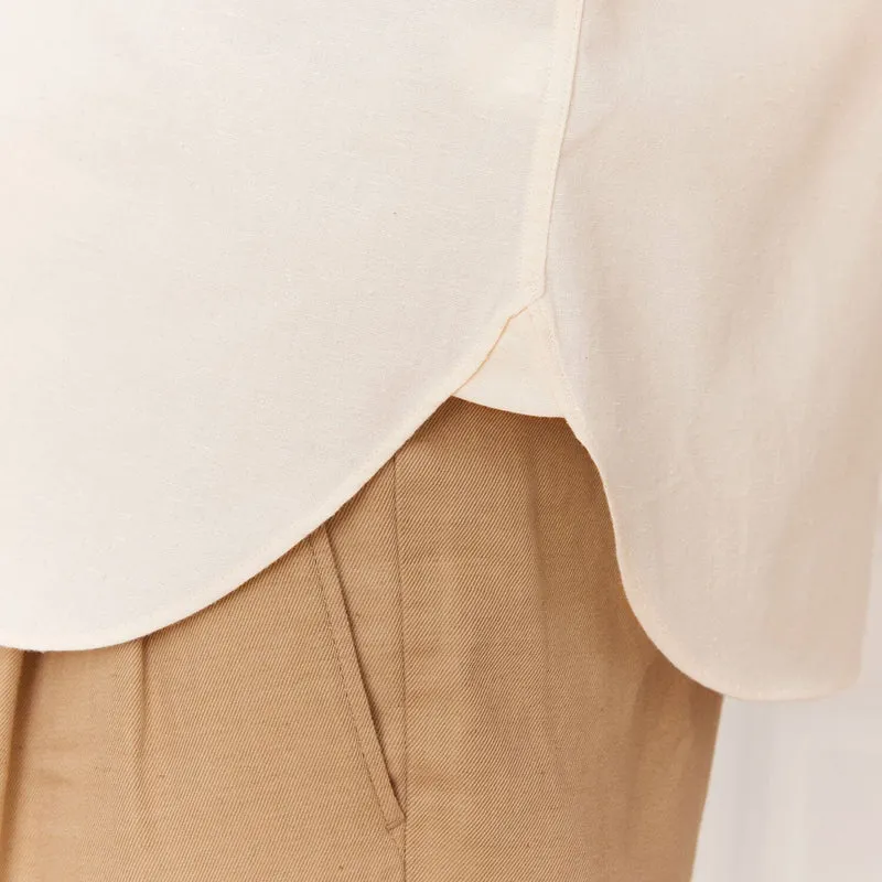 Chemise en coton écru