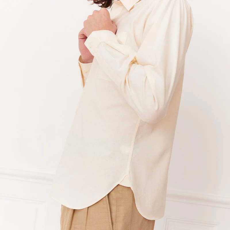 Chemise en coton écru