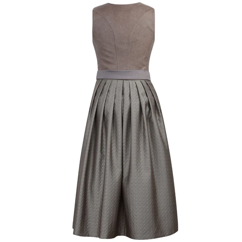 MarJo Dirndl Petershausen Affogato Braun Lederoptik-Mieder 70 cm