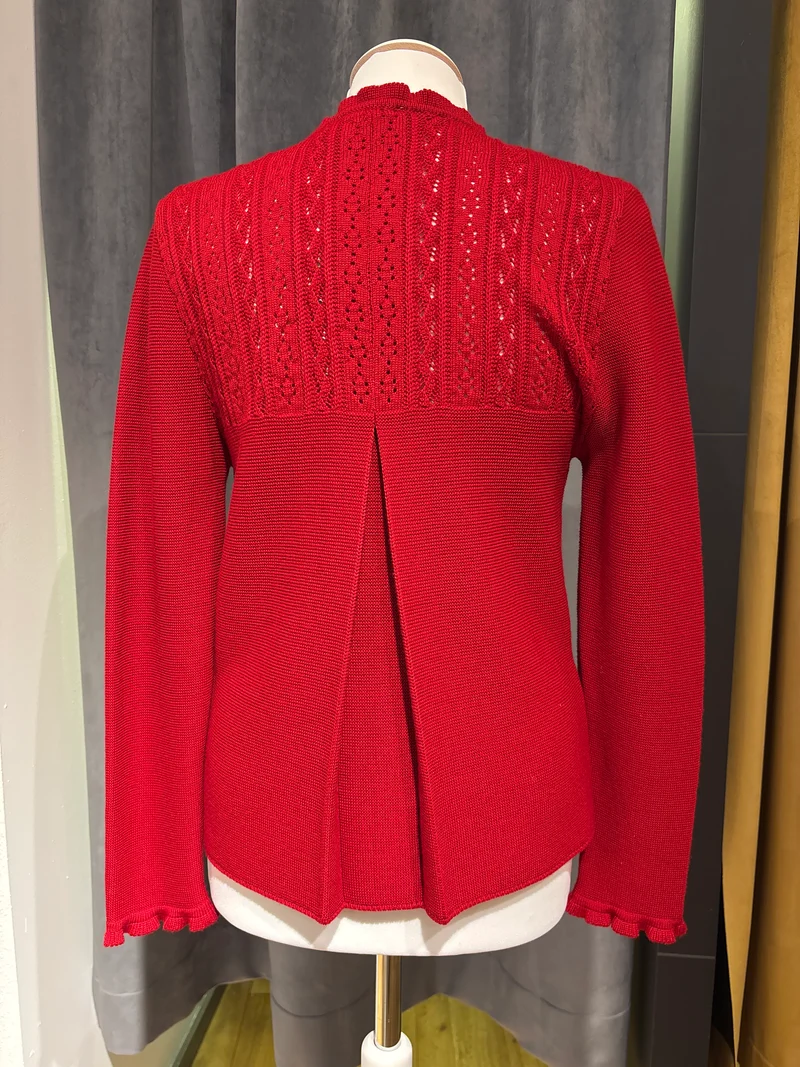 Trachten Dirndl Strickjacke Vera rot