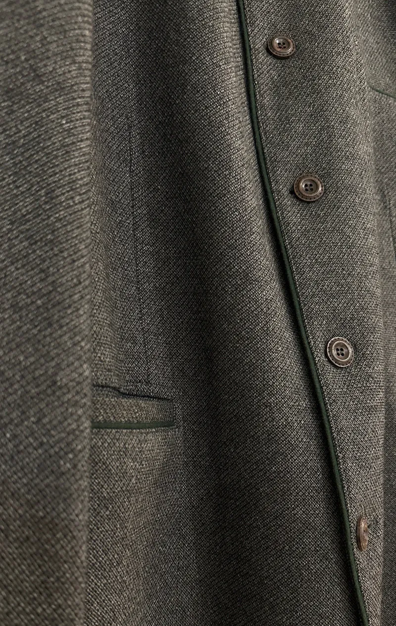 Herren Trachten Janker Jacke G´Weih & Silk anthrazit jersey
