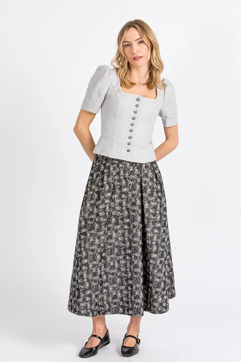 Almliebe Trachtenrock Annamirl geblümt inkl. Gürtel