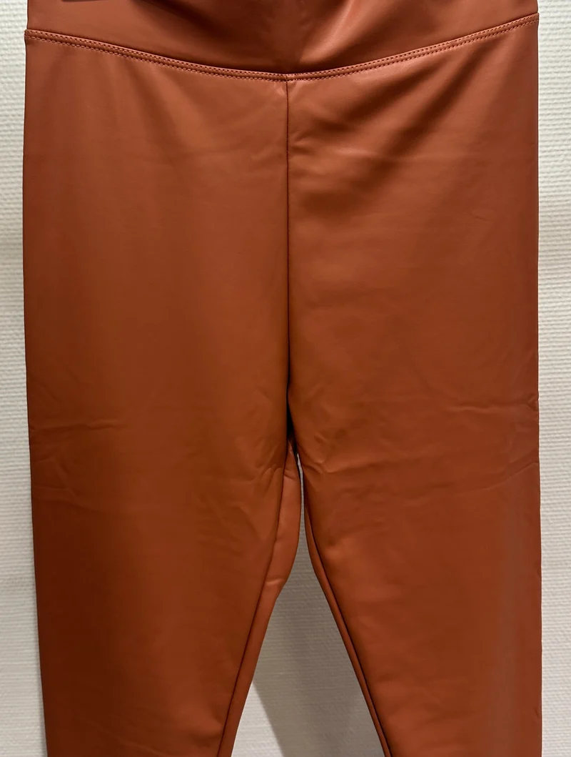Leggings Lederoptik konjac braun