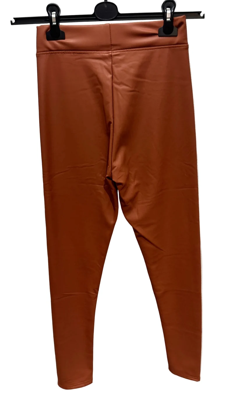 Leggings Lederoptik konjac braun