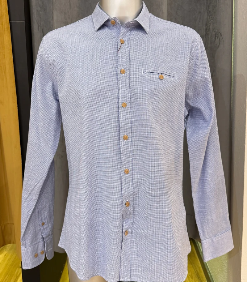 Trachtenhemd G'weih & Silk Eibsee blau