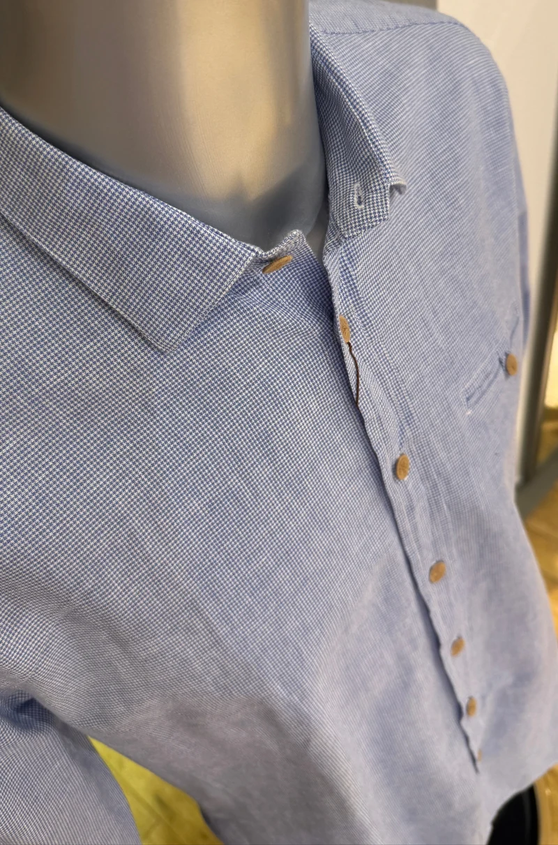 Trachtenhemd G'weih & Silk Eibsee blau