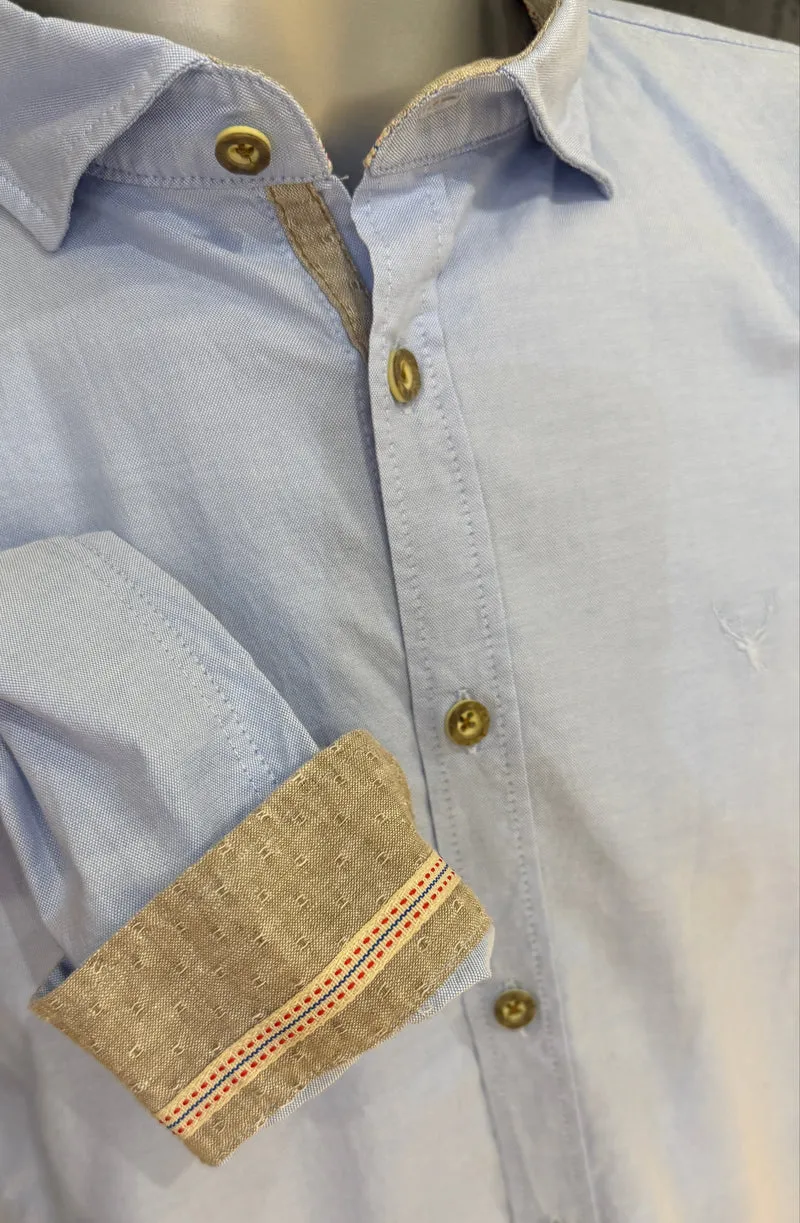 Trachtenhemd Pure hellblau Modern Fit