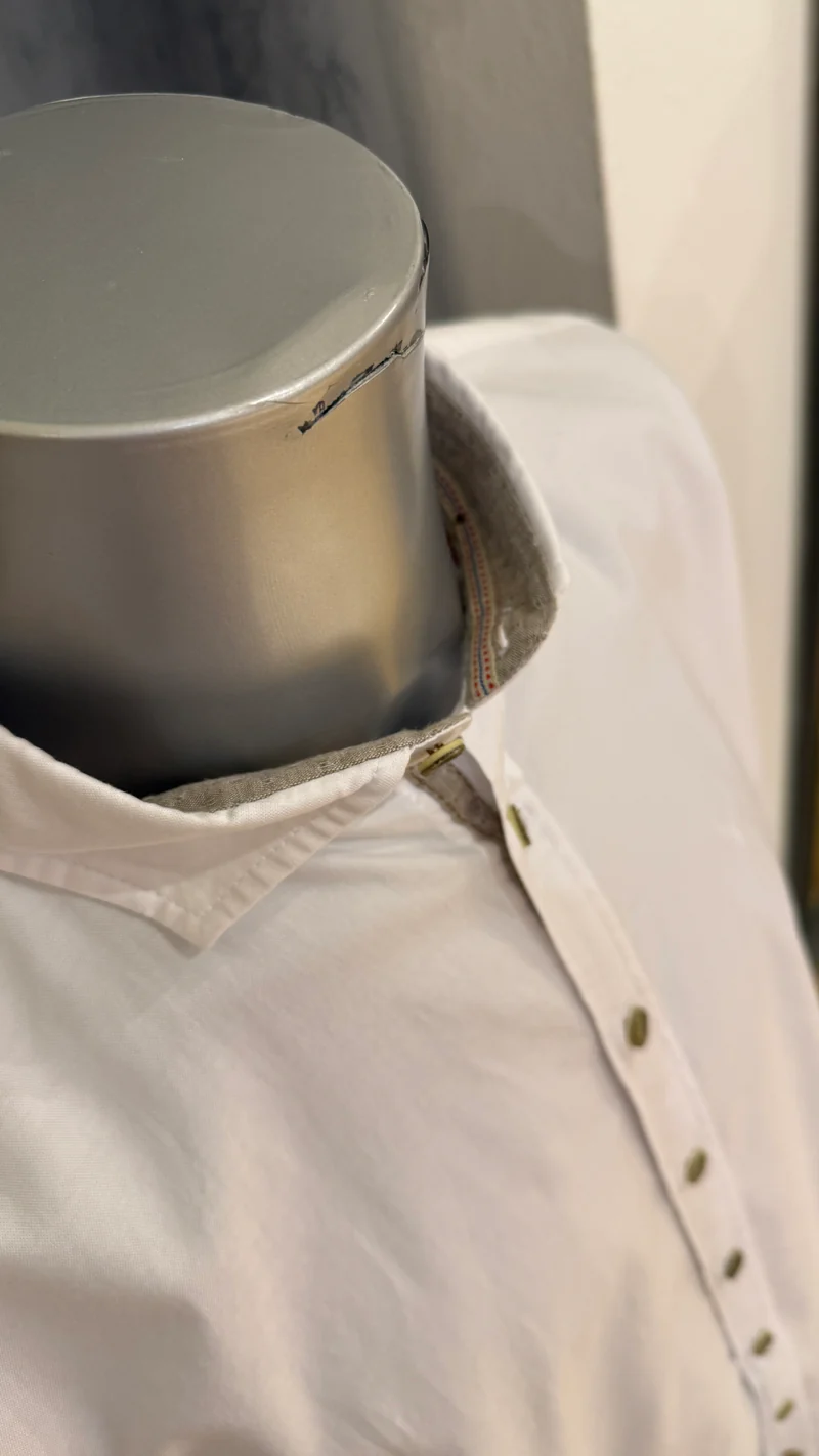 Trachtenhemd Pure Modern Fit weiß mit Kragen