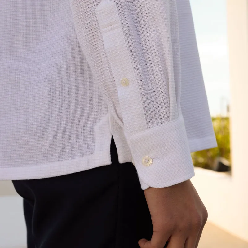 Chemise en coton giro inglese blanc