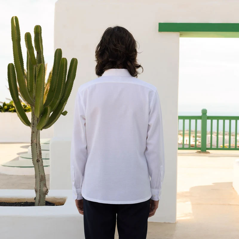 Chemise en coton giro inglese blanc