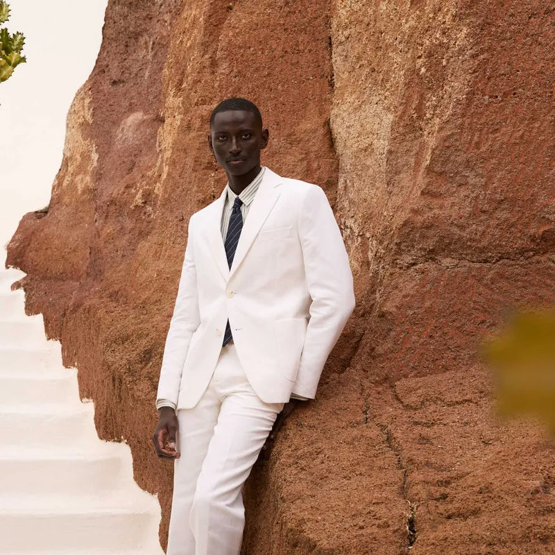 Veste en lin et coton blanc