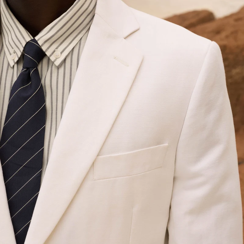 Veste en lin et coton blanc