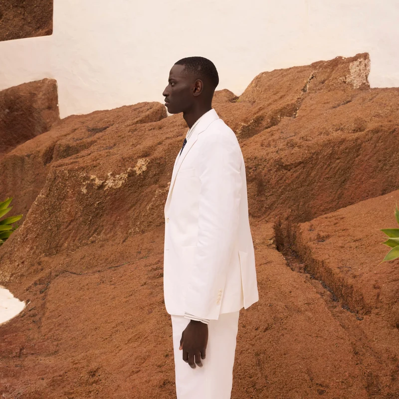 Veste en lin et coton blanc