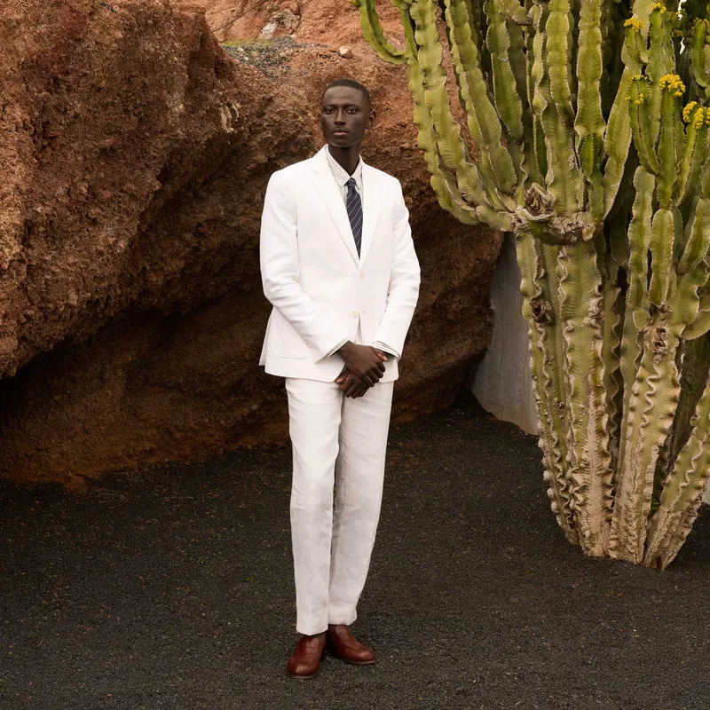 Veste en lin et coton blanc
