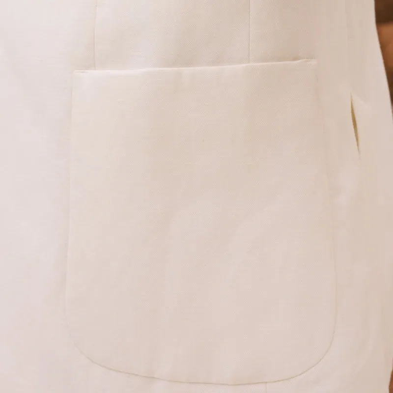 Veste en lin et coton blanc