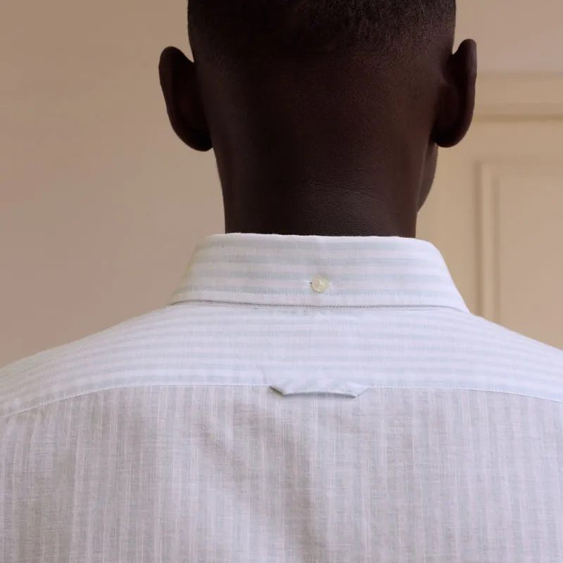 Chemise en coton rayure bleu ciel