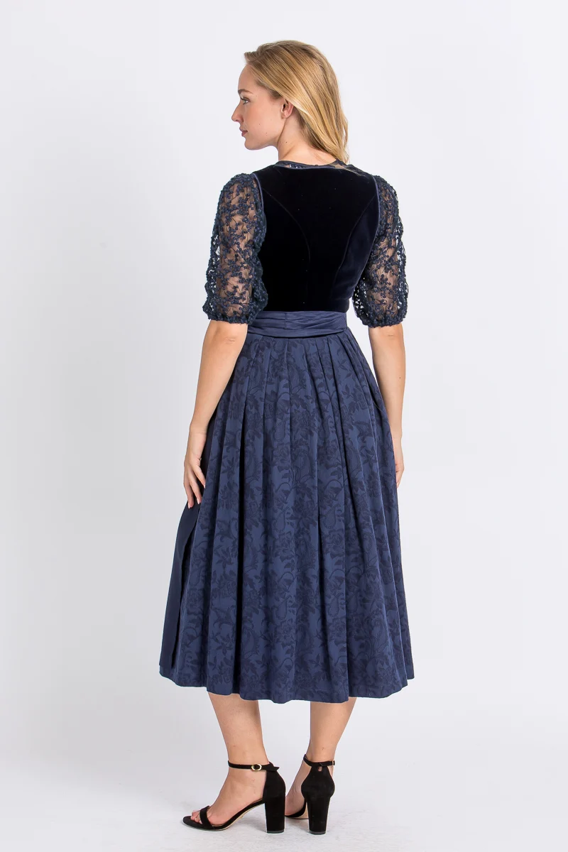 Madame Marie Samtdirndl Noctuna blau
