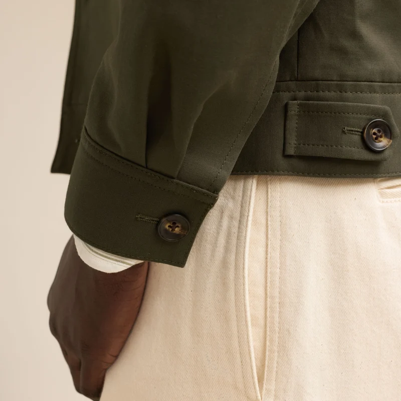 Blouson en coton kaki