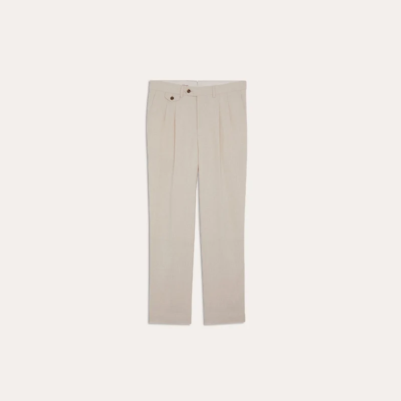 Pantalon beige en chanvre et coton biologique