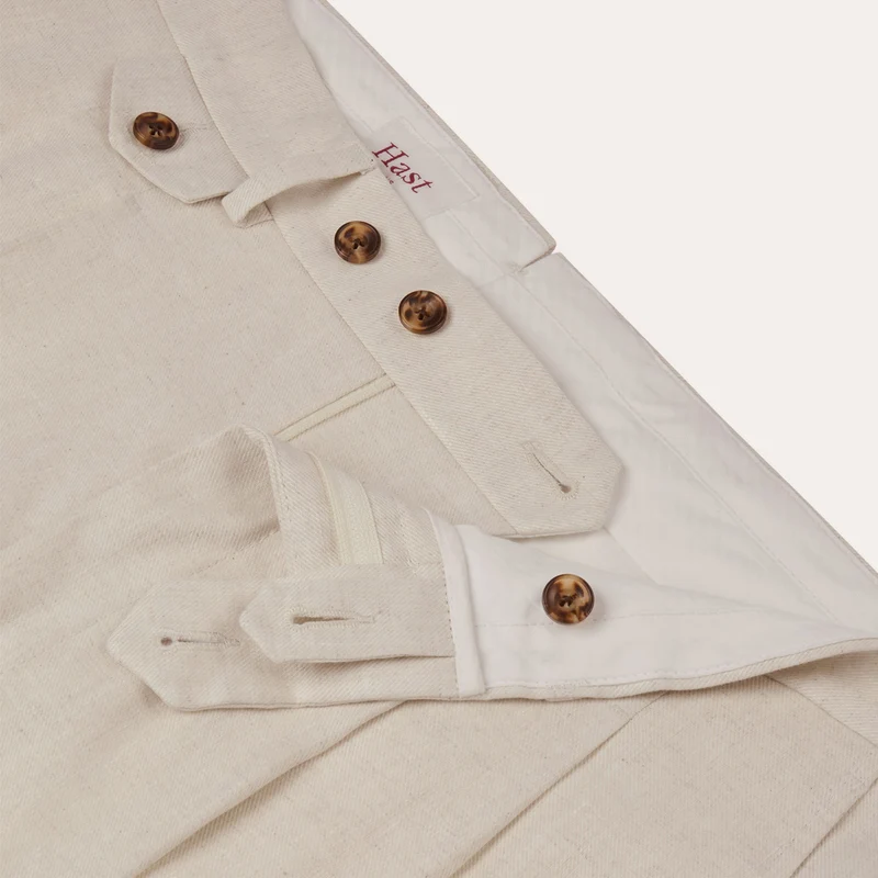 Pantalon beige en chanvre et coton biologique