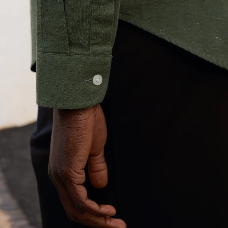 Chemise en coton vert