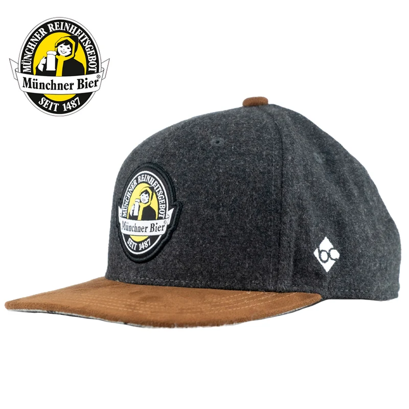 Bavarian Caps Münchner Bier Cap Reinheitsgebot Dunkelgrau