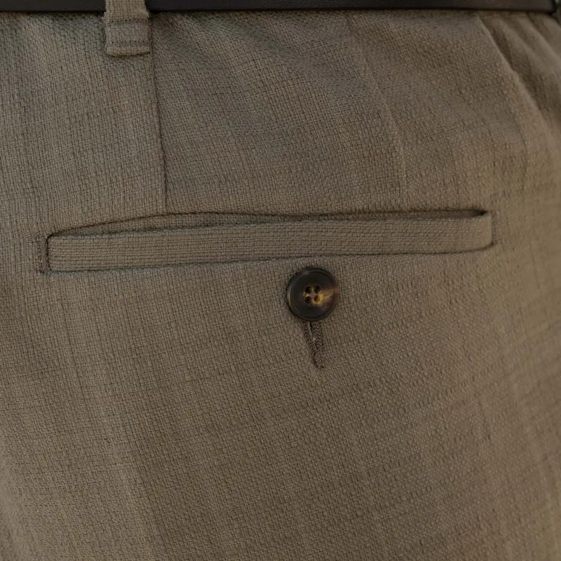 Pantalon drop loop brun à pinces