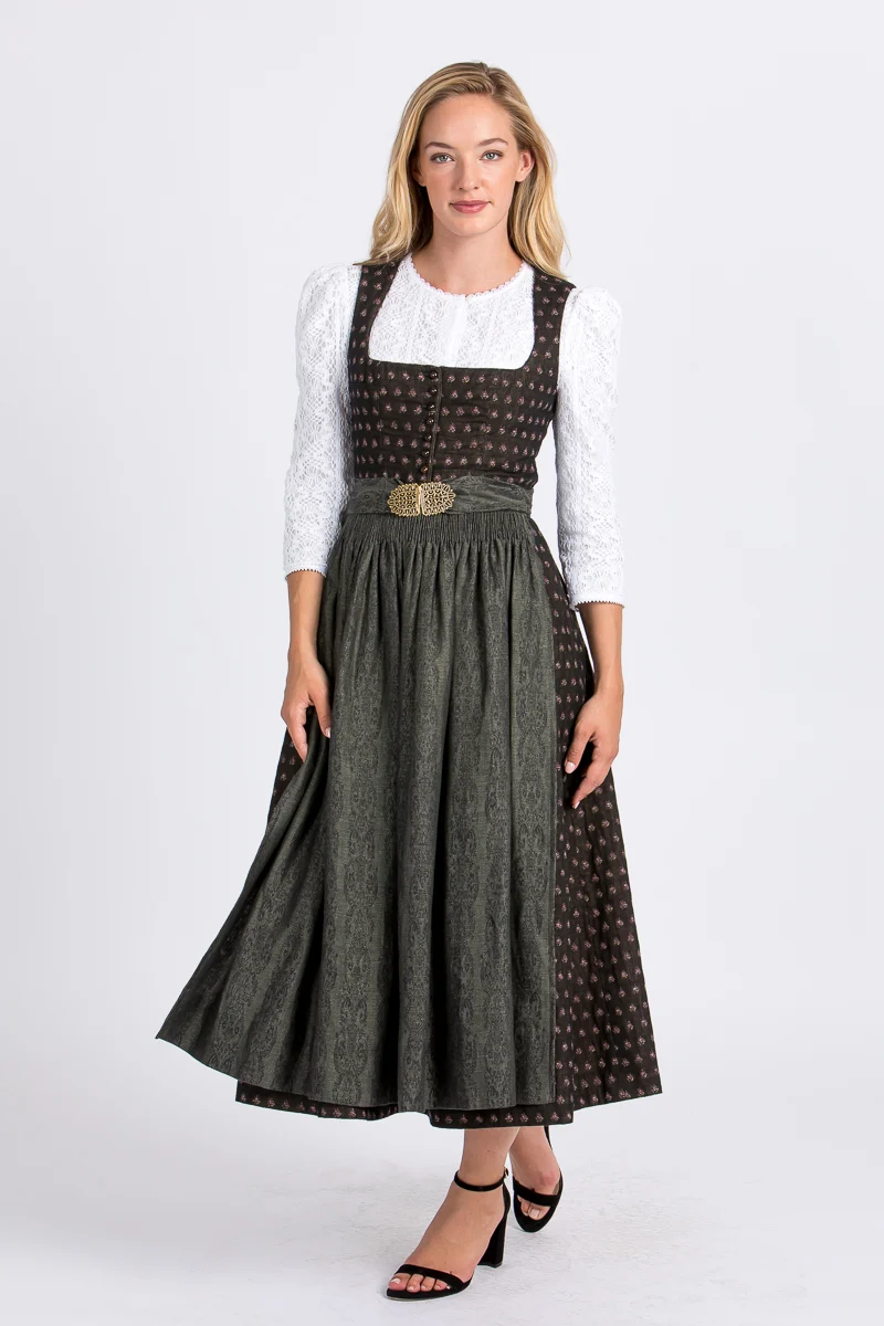 Gottseidank Dirndl Monika schwarz/oliv