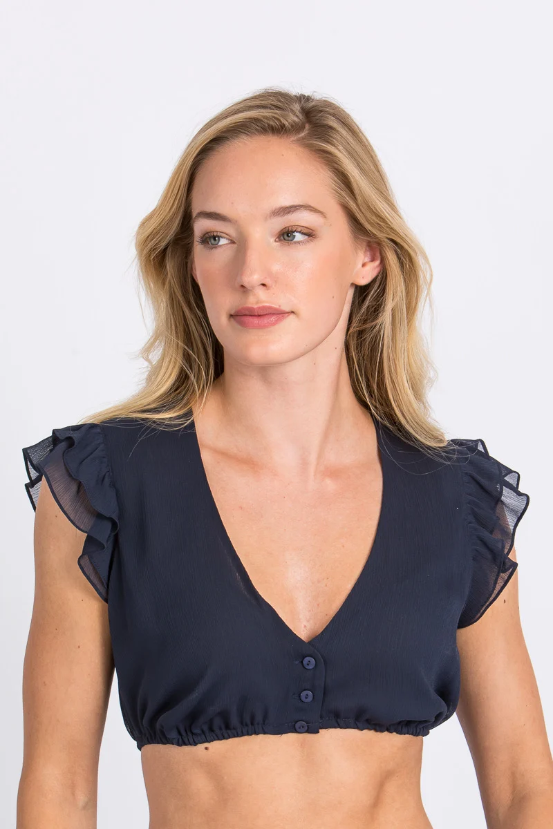 Wenger Dirndlbluse Amalia Blau
