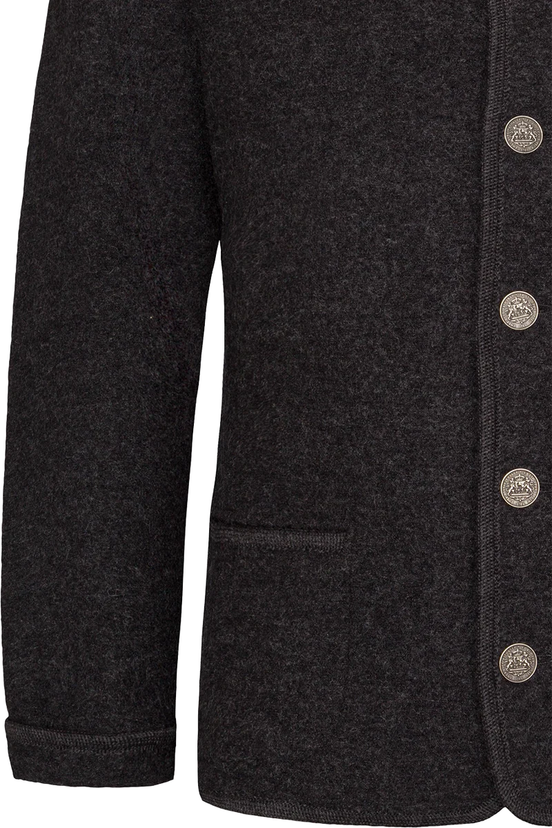Herren Trachtenjacke aus Schurwolle - anthra/anthra