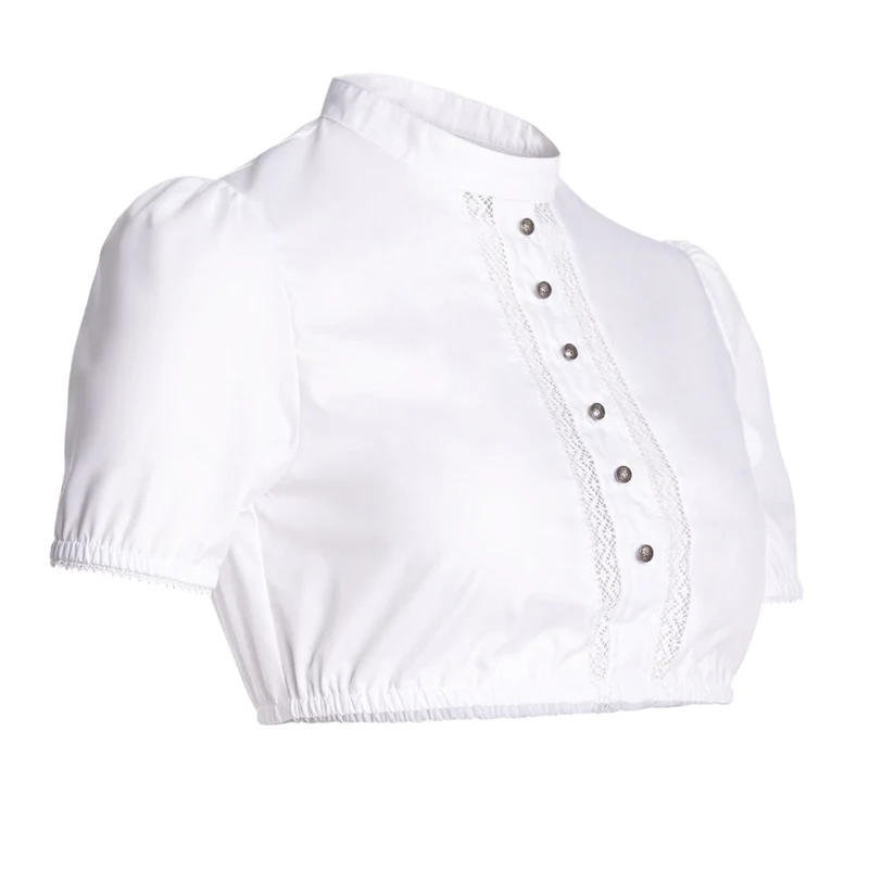 Dirndlbluse CocoVero Becky Spitze weiß