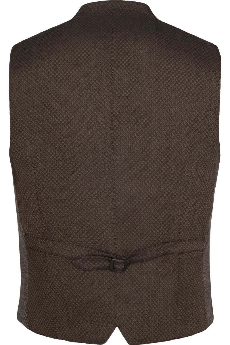 Herren Trachtenweste mit Jacquardmuster - kupfer