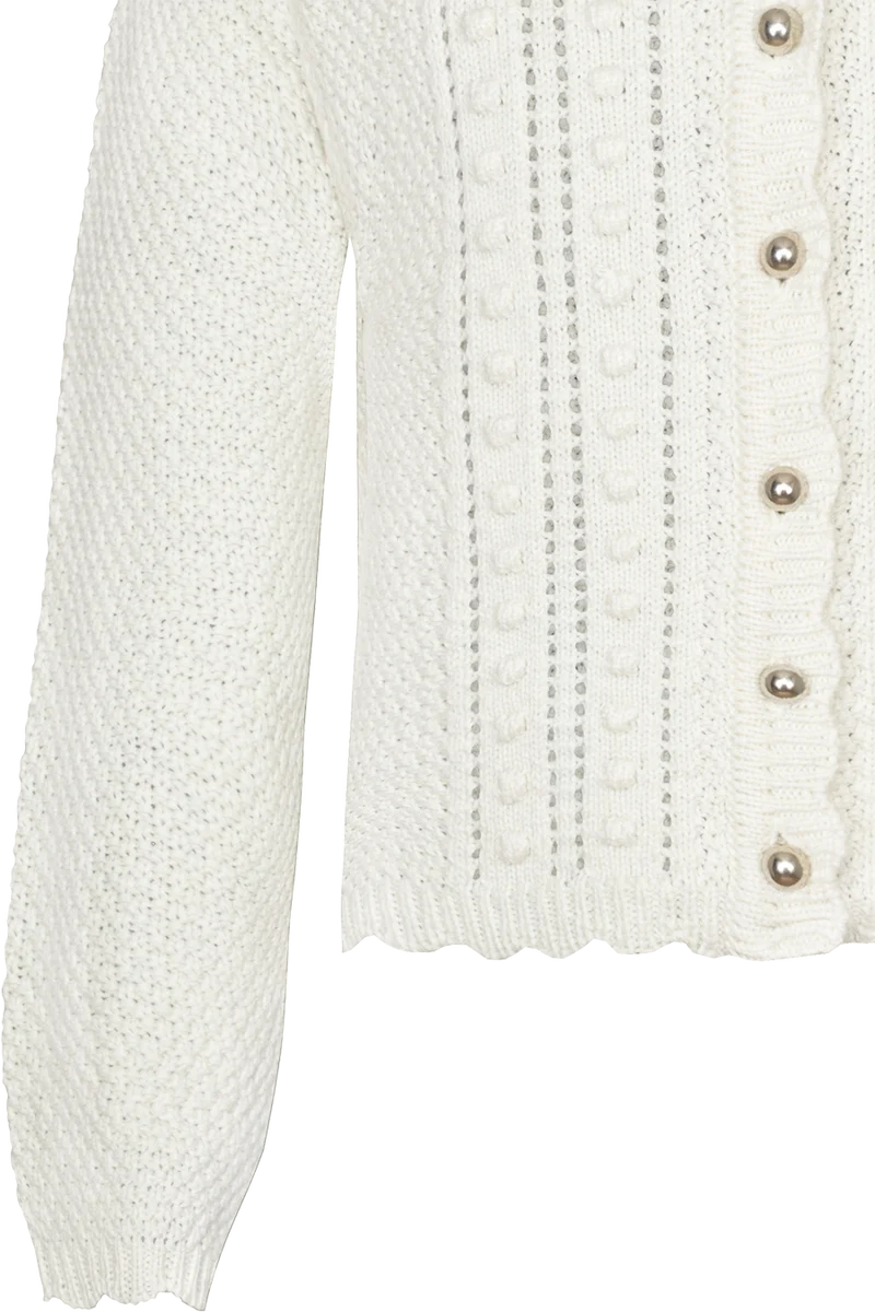 Kinder Trachten-Strickjacke mit Baumwolle - creme