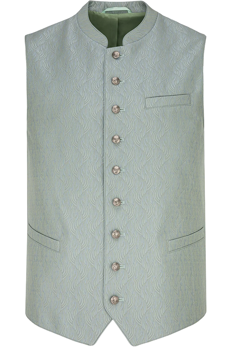 Herren Trachtenweste mit glänzendem Wellen-Jacquardmuster