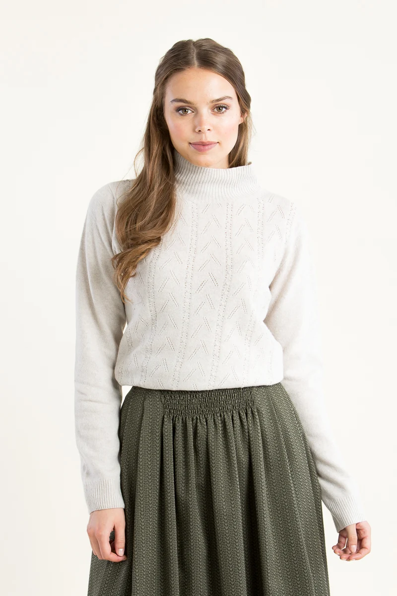 Felicitas Rollkragenpulli Pansy beige