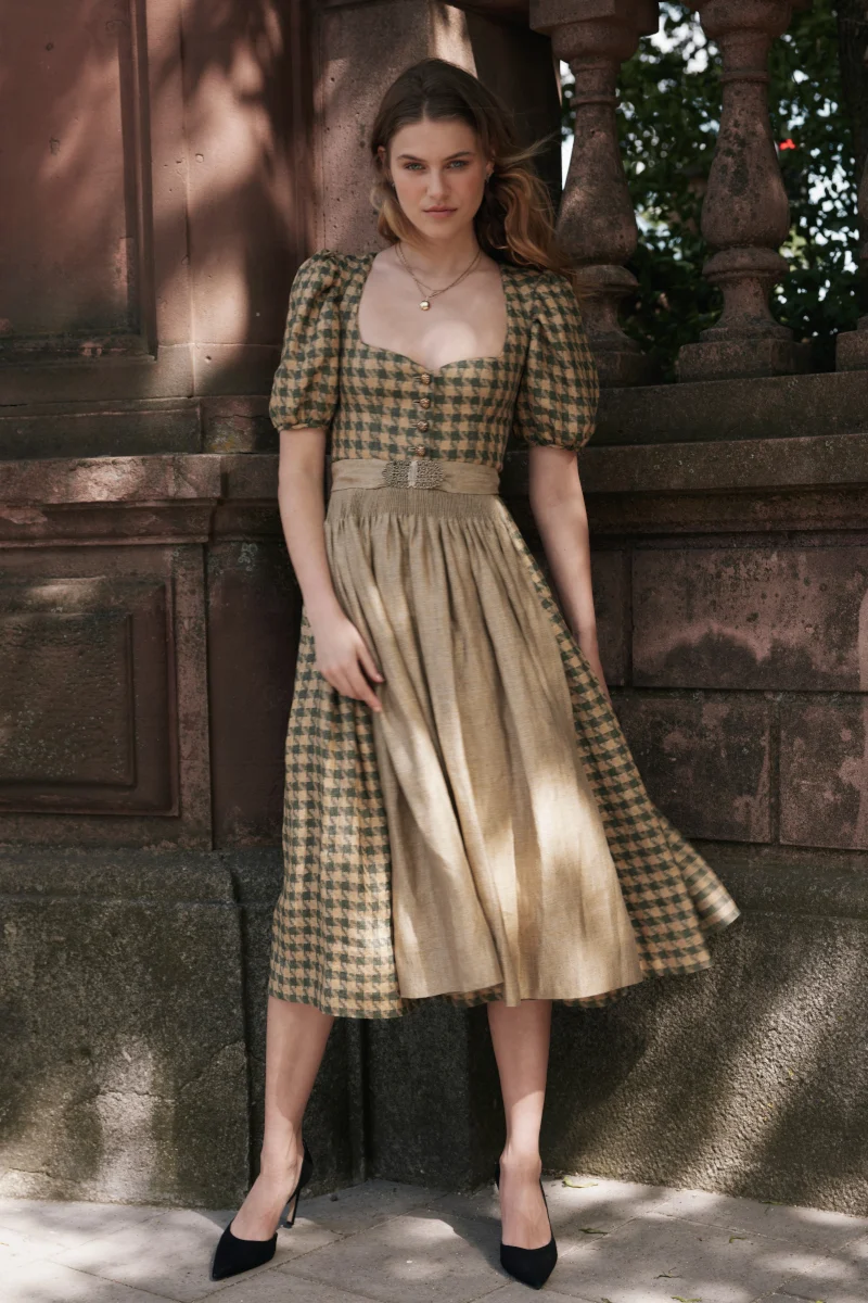 Gottseidank Ärmeldirndl Carolina bronzegrün