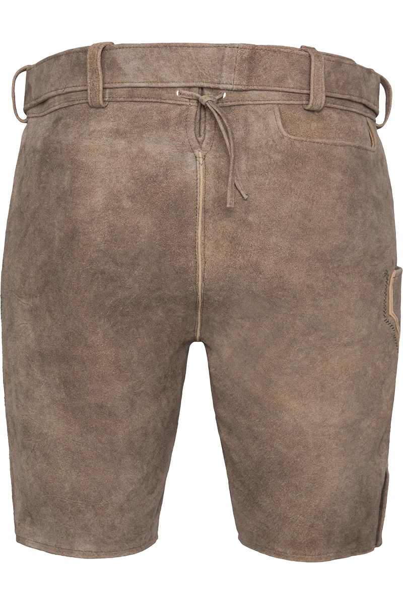 Herren Lederhose kurz mit Gürtel