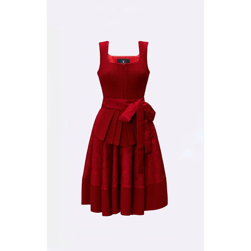 Dirndl Amalie in purpurrot